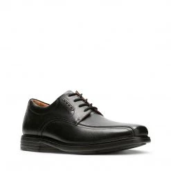 CLARKS UNKENNETH WAY - BLK LEATHER Sale 9 CLARKS UNKENNETH WAY - BLK LEATHER Sale