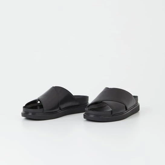 Vagabond Shoe Makers VAGABOND ERIN CROSS SLIDE - BLK New 1 Vagabond Shoe Makers VAGABOND ERIN CROSS SLIDE - BLK New