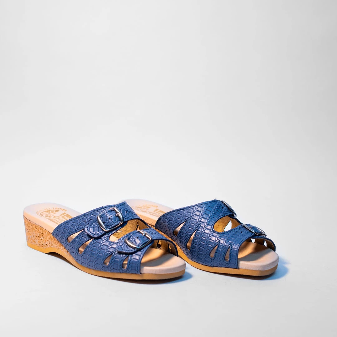 WORISHOFER LIMA 2 STRAP SLIDE - BLUE 1 WORISHOFER LIMA 2 STRAP SLIDE - BLUE