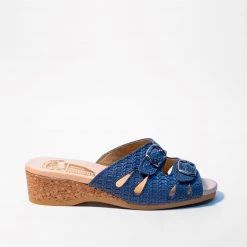 WORISHOFER LIMA 2 STRAP SLIDE - BLUE