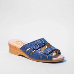 WORISHOFER LIMA 2 STRAP SLIDE - BLUE 9 WORISHOFER LIMA 2 STRAP SLIDE - BLUE