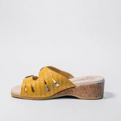 New WORISHOFER LIMA 2 STRAP SLIDE - YELLOW 5 New WORISHOFER LIMA 2 STRAP SLIDE - YELLOW