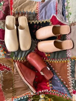 BIRD OF FLIGHT KOKO LEATHER SLIDE - NATURAL New