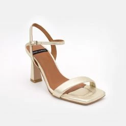 ANGEL ALAREON New ANGEL ALARCON CAROLE HEELS - GOLD