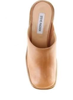 STEVE MADDEN FLIRTIE - TAN STACKED MULE New
