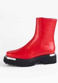 JEFFREY CAMPBELL DEVOUT RED - LUG PLTFM Boots