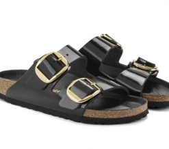 Birkenstock ARIZONA W BIG BUCKLE BK/GLD New
