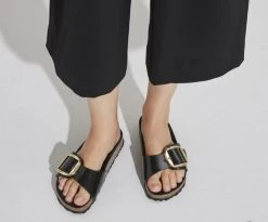 Birkenstock MADRID W BIG BUCKLE BK/GLD New