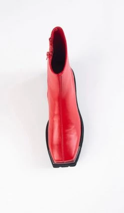 JEFFREY CAMPBELL DEVOUT RED - LUG PLTFM Boots